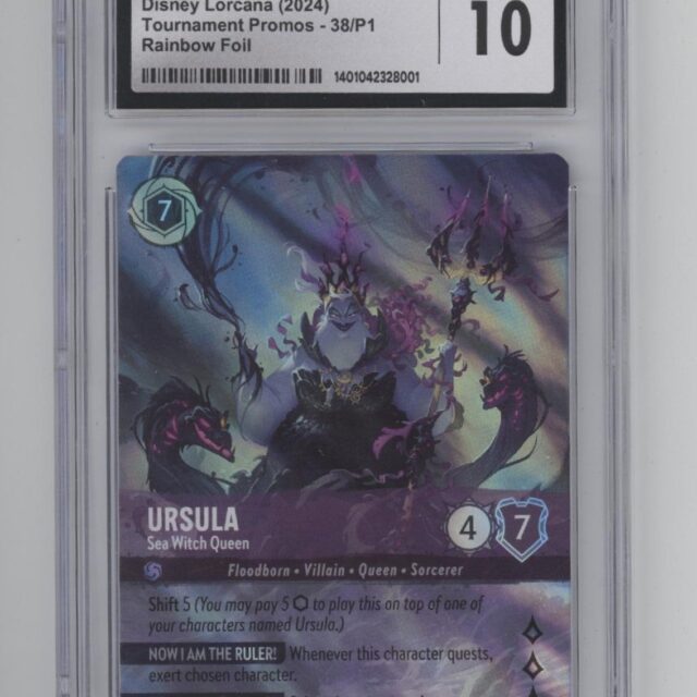 Ursula Sea Witch Queen Disney Lorcana Tournament Promos Rainbow Foil CGC 10