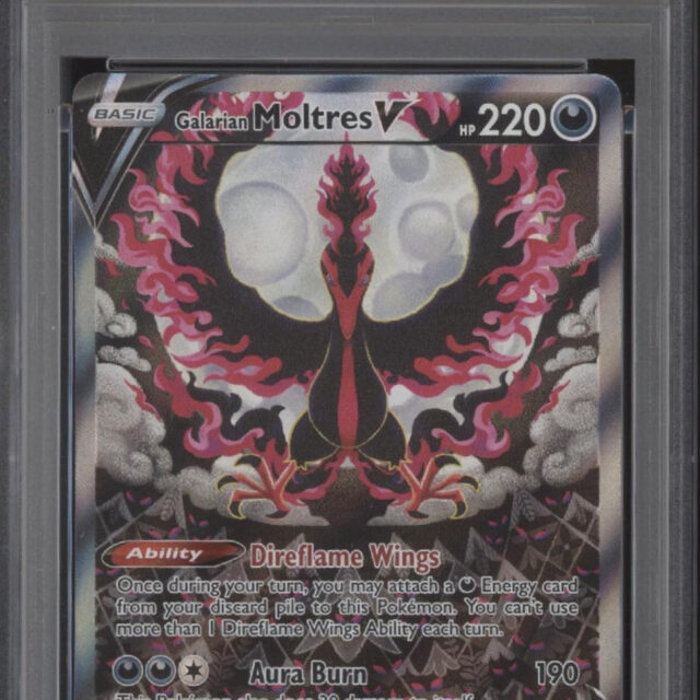 Galarian Moltres V Pokemon Chilling Reign Full Art #177 PSA 9 #1