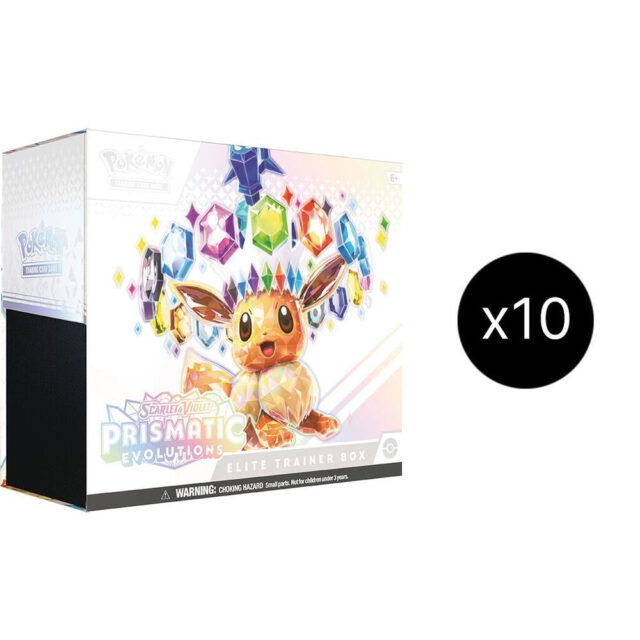 Pokemon: Scarlet & Violet Prismatic Evolutions Elite Trainer Box Sealed Case