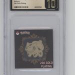 Bulbasaur Pokemon Candy Stickers 24K Gold Plate Striking Korean CGC 10 Pristine