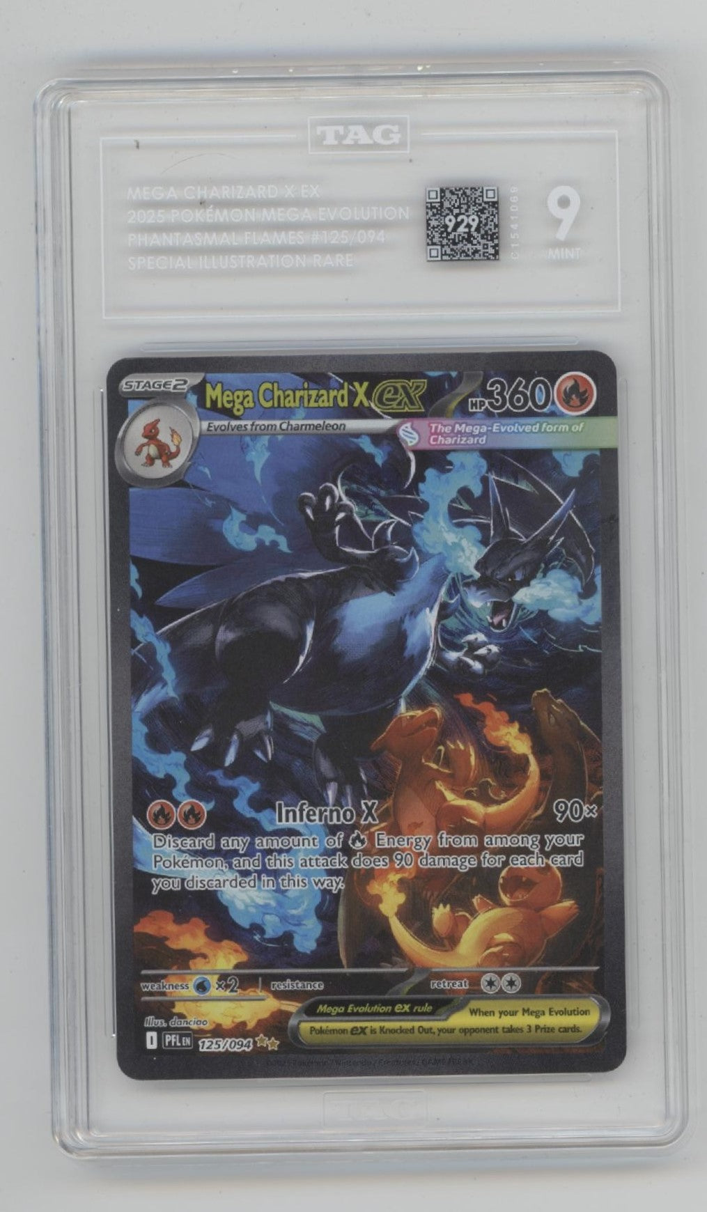 Mega Charizard X ex Pokemon Phantasmal Flames Special Illustration TAG 10 #1