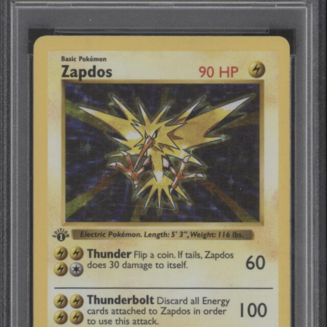 Zapdos Pokemon Base Set Holo 1st Edition #16 PSA 5