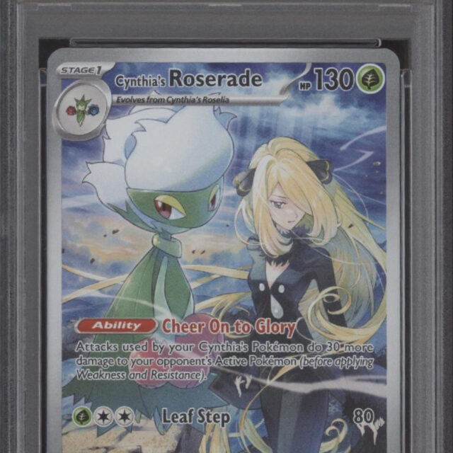 Cynthia's Roserade Pokemon Destined Rivals Illustration Rare #184 PSA 10