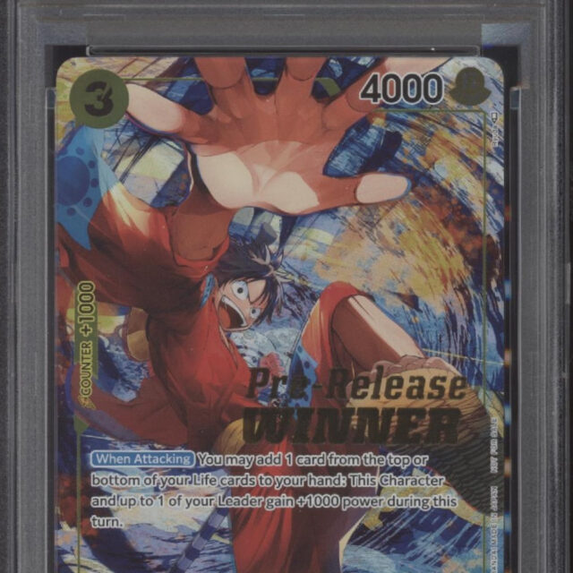 Monkey D Luffy One Piece Card Game OP04 Prerelease Winner #036 PSA 10 #1