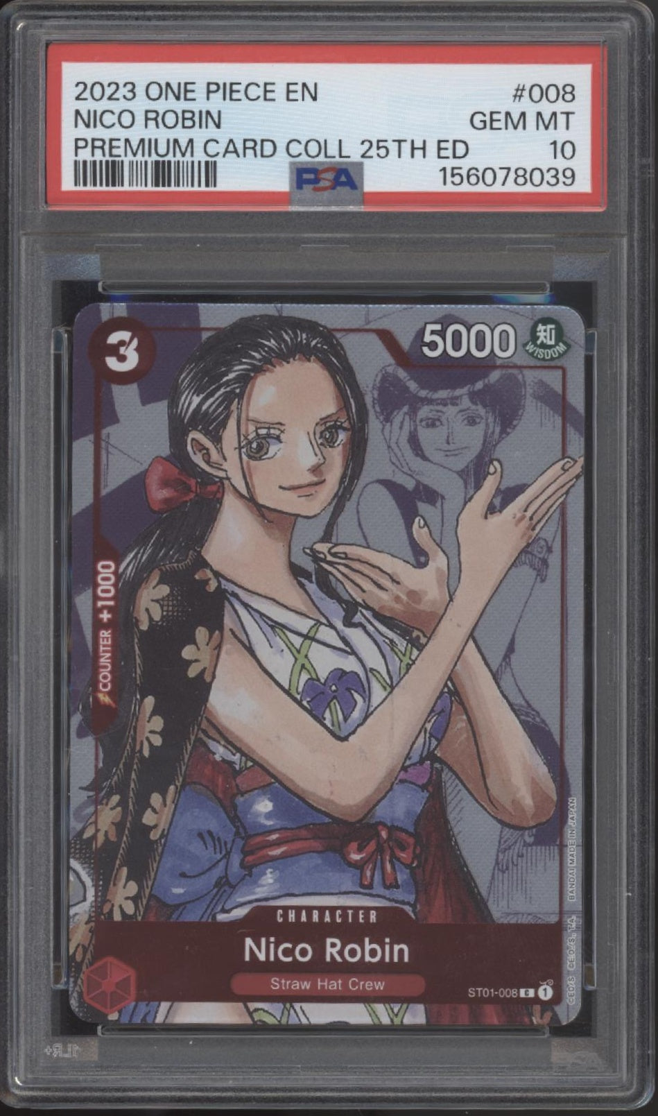 Nico Robin One Piece Card Game Premium Card Collection 25th Edition PSA 10 #1