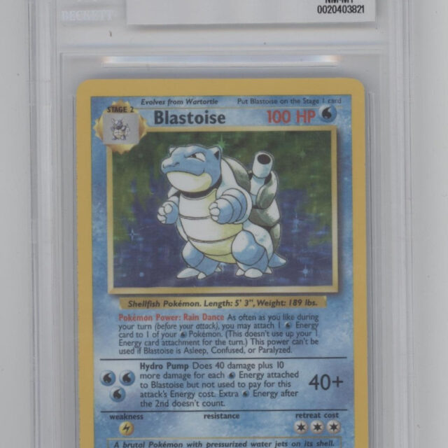 Blastoise Pokemon Base Set Holo #2 Beckett 8