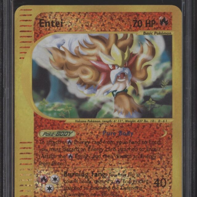 Entei Pokemon Aquapolis Oversized Box Topper #5 PSA 8