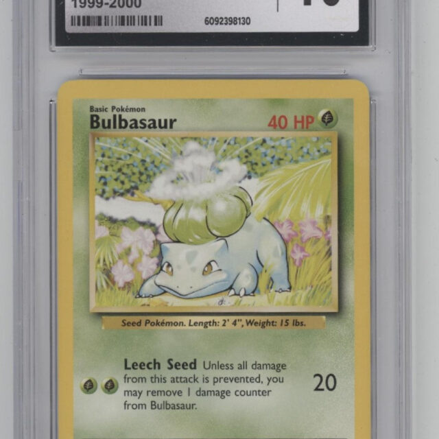Bulbasaur Pokemon Base Set #44 CGC 10
