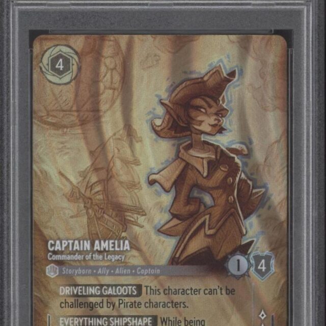 Captain Amelia Disney Lorcana Azurite Sea Enchanted #221 PSA 10