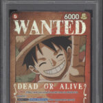 Monkey D Luffy One Piece Card Game OP03 Wanted Alternate Art #012 PSA 10