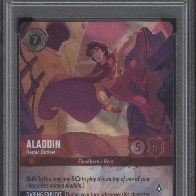 Aladdin Heroic Outlaw Disney Lorcana The First Chapter Enchanted #211 PSA 10
